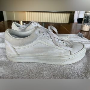 White Old Skool Vans